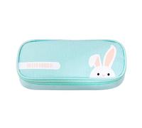 Estuche para estudiantes con gran capacidad y bolsa de almacenamiento multicapa de alto valor, Blue, 19.5*9*4.5cm, moda