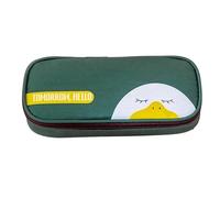 Estuche para estudiantes con gran capacidad y bolsa de almacenamiento multicapa de alto valor, Green, 19.5*9*4.5cm, moda