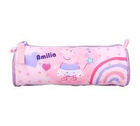 Estuche para estudiantes de Peppa Pig rosa para niñas - Personalizado con nombre - Estuche escolar para el colegio y el hogar, Peppa Pig - Rosa, Estuche escolar