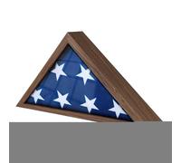 Estuche Para Exhibir Bandera De Entierro Para Veteranos Vitrina De Madera