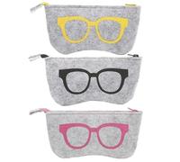 Estuche Para Gafas De 3 Piezas, Estuche Para Gafas Plano, Estuche Para Gafas Delgado, Estuche Para Gafas De Cuero Suave, Bolsa Para Gafas, Bolso De Mano, Estuche Para Gafas De Tela Portátil