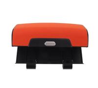 Estuche para Gafas de Sol para Visera de Coche Naranja | ABS Gamuza y Electrochapado, Diseño Cerrado Botón, Protección contra Polvo y Rayones