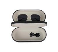 Estuche para Gafas y Lentillas Portátil de Piel Artificial de 2 Capas