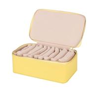 Estuche para joyas de viaje - Estuche de almacenamiento Soporte para collares de joyas pequeñas | Organizador de anillos con 12 compartimentos para mujeres, niñas, mamá, esposa, hija, accesorios de va