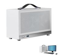 Estuche para Juegos Mini Itx: Chasis De Escritorio Ultracompacto, Construcción De Acero De Aluminio, Alta Disipación De Calor, Admite Placa Base Itx Y Tarjeta Gráfica De Doble Ranura | para Pc