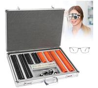 Estuche para kit de optometría con lentes de prueba, 266 piezas, montura de prueba, instrumento óptico para optometría con montura de prueba, apto para optometría y óptica.