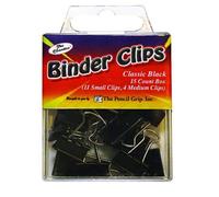 Estuche para l pices The Classics Binder Clip, 15 unidades (11 peque os y 4 medianos), color negro (TPG-181)
