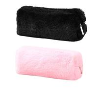 Estuche para lápices, 5 colores, bolsa para bolígrafos, chica, de felpa suave, mullida, para lápices, neceser de maquillaje, con cremallera