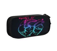 Estuche para lápices anatómico con gráficos de corazón de gran capacidad, estuche organizador de escritorio, estuches para niños y niñas, color, 5.0cm*10.5cm*20.5cm, Estuche para lápices
