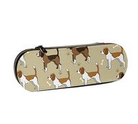 Estuche para lápices, Animal de mascota Beagle inteligente de dibujos animados, Estuche de cuero para lápices, bolso para bolígrafos, oficina, escuela, joyero, caja para brochas de maquillaje