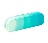 Estuche para lápices antiestrés, bolsa rectangular degradada, bolsa estética de gran capacidad, soporte de papelería duradero con cremallera, contenedor de suministros listo para viajar para niños