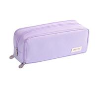 Estuche para lápices, bolsa de 3 compartimentos, tela Oxford impermeable | Mide 9.25 x 3.74 x 2.95 pulgadas, cuenta con cierre de cremallera suave, bolsa de almacenamiento multiusos para escuela