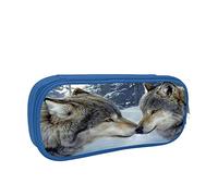 Estuche para lápices, bolsa para bolígrafos, beso de lobo en invierno, bolsa para lápices de gran capacidad, organizador de bolígrafos, bolsa para lápices, escuela universitaria para niños y niñas