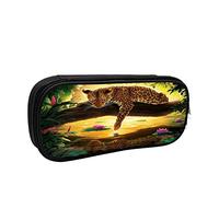 Estuche para lápices, bolsa para bolígrafos, diseño de leopardo divertido, gran capacidad, organizador de bolígrafos, bolsa para lápices universitaria, escuela para niños y niñas, color, 5.0cm*10.5cm*20.5cm, Estuche para lápices