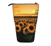 Estuche para lápices, bonito estuche de pie, estuche retráctil para lápices, bolsa organizadora de artículos de papelería de molinos de viento, Girasoles Mar, Talla única, Organizador de bolsas