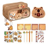 Estuche para Lápices Capibara | Estuche de Material Escolar con Diseño de Capibara | Organizador de Bolígrafos Grande para Niños y Niñas, Estudiantes de Primaria y Secundaria, Regalo