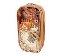 Estuche para lápices Capibara, Estuche | Estuche para material escolar para niñas Capybara, estuche con cremallera de gran capacidad, estuche estético, organizado, B, riferimento alla descrizione