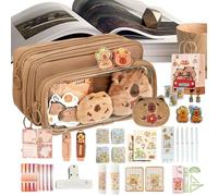 Estuche Para Lápices Capybara - Juego De Papelería Gražioso, Organizador De Gran Capacidad, Portalápices, Material De Escritorio Escolar | Equipo De Oficina, Aula, Colegio, Para Adolescentes, Bam