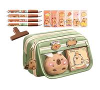 Estuche Para Lápices Carpincho | Bolsa Temática De Animales | Lindo 9 Capas Grande Y Peculiar | Multicapa Y Alta Capacidad | Proporciona Un Amplio Espacio De Almacenamiento | 21x13x7,5 Cm/8,27x5,12x2,