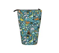 Estuche para lápices Childish Dinosaur Forest Boho Animal Pen Titular telescópico Papelería Soporte de Almacenamiento Estuche Útiles Escolares para Estudiante Artista Oficina Enfermera