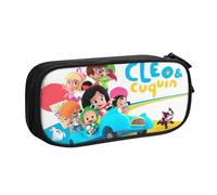 Estuche para lápices Cleo y Cuquin con cremallera, estuche para bolígrafos de gran capacidad, estuche organizador para guardar artículos de papelería, estuche para maquillaje, estuche para oficina, ma