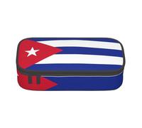 Estuche para lápices con bandera cubana para niños y niñas, esencial para el regreso a clases, suministros para estudiantes, bolsa para lápices, Black, Talla única, Organizador de bolsas
