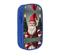 Estuche para lápices con cremallera, bolsa organizadora de gran capacidad para oficina, viaje, caja de soporte de Navidad, gnomo tradicional impreso
