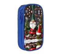 Estuche para lápices con cremallera, bolsa organizadora de gran capacidad para oficina, viaje, caja de regalo de Navidad, gnomos tradicionales impresos