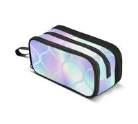 Estuche para lápices con cremallera, color pastel, neón, a cuadros, morado, bolsa de almacenamiento para lápices, para niños, adolescentes, niñas, colores, arte, artículos de papelería, suministros de