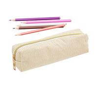 Estuche Para Lápices Con Cremallera | Estuche Estético | De Papelería De Pana De Color Sólido, Gran Capacidad Para Bolígrafos, Borrador, Regla, Tarjeta, Niñas, Niños, Escuela, Oficina, Suministr