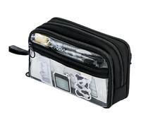 Estuche para lápices con cremallera - Estuche transparente para almacenamiento de papelería, portaherramientas de escritura transparente | Característica de superficie de lisa, propósito de d