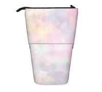 Estuche para lápices con diseño abstracto de calma de colores brillantes y pastel suave, estuche para lápices con soporte, estuche telescópico para lápices, estuche para lápices con soporte para bolíg