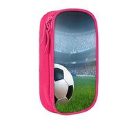 Estuche para lápices con diseño de balón de fútbol en un estadio completo, estuche de lápices de gran capacidad, estuche para lápices, estuche para lápices para niñas y B, color, 5.0cm*10.5cm*20.5cm,