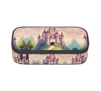Estuche para lápices con diseño de cuento de hadas Castle03, estuche para lápices con compartimentos con cremallera, bolsa para bolígrafos/organizador