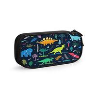 Estuche para lápices con diseño de dinosaurios de dibujos animados, gran capacidad, gran capacidad, soporte para bolígrafos, suministros escolares, papelería, organizador de almacenamiento para oficina, estudiantes, niñas y niños