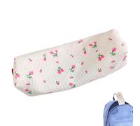 Estuche para lápices con diseño de flores, bonito estuche para lápices, bolsa floral, pequeño estuche organizador de maquillaje, organizador de bolígrafos para mujeres y niñas, Pink, Refer to