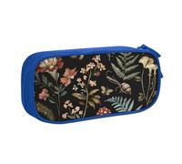 Estuche para lápices con diseño de hongos del bosque para niños y niñas, bolsa grande para bolígrafos, organizador de escritorio, bolsa de maquillaje con cremallera para escuela, oficina, bolsa de