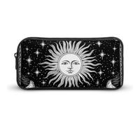Estuche para lápices con diseño de luna en blanco y negro, estuche de alta capacidad, organizador de cosméticos para hombres y mujeres, Estilo:, 22*12*5cm, MHXYZHW