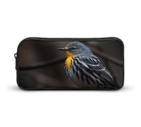Estuche para lápices con diseño de pájaro sentado en una rama de gran capacidad, bolsa minimalista para lápices, ligera y duradera, pequeña bolsa de almacenamiento para organizador de suministros de