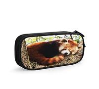 Estuche para lápices con diseño de panda rojo pequeño 7, gran capacidad, soporte para bolígrafos, suministros escolares, organizador de almacenamiento de papelería para oficina, estudiantes, niñas y niños