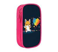 Estuche para lápices con diseño de pata de perro Corgi, estuche organizador de almacenamiento, color negro, color, 5.0cm*10.5cm*20.5cm, Estuche para lápices