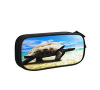 Estuche para lápices con diseño de tortuga marina grande, océanos tropicales, gran capacidad, gran capacidad, soporte para bolígrafos, suministros escolares, papelería, organizador de almacenamiento para oficina, estudiantes, niñas y niños