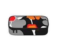 Estuche para lápices con diseño floral retro de gran capacidad, bolsa de papelería de oficina, bolsa de cosméticos con compartimentos para niñas, niños y adultos