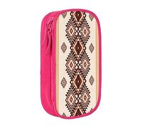 Estuche para lápices con diseño geométrico abstracto tribal azteca, color amarillo, color, 5.0cm*10.5cm*20.5cm, Estuche para lápices