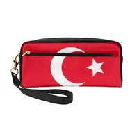 Estuche para lápices con estampado de bandera de Turquía, bolsa de maquillaje para accesorios, artículos de papelería, artículos de tocador, compañero de viaje