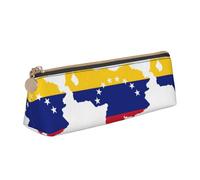 Estuche para lápices con estampado de bandera de Venezuela para estudiantes, de mayor capacidad, para escuela, viajes, oficina, White, Talla única