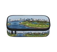 Estuche para lápices con estampado de club de yate de golf, estuche de gran capacidad, organizador de almacenamiento de papelería para adolescentes, niñas, niños y adultos, color, 5.0cm*10.5cm*20.5cm,