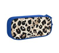 Estuche para lápices con estampado de jirafa retro para niños y niñas, piel de leopardo animal, bolsa grande para bolígrafos, organizador de escritorio, papelería, estuche para lápices para escuela