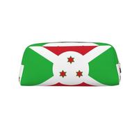 Estuche para lápices con estampado de la bandera de Burundi, estuche para lápices con cremallera, organizador portátil de papelería, bolsa para lápices, oficina y viajes