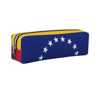 Estuche para lápices con estampado de la bandera de Venezuela para adultos, organizador de papelería, oficina, viaje, accesorios, Silver, One Size, Organizador de bolsas